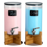Spreccio glass detergent dispenser with 1.1-gallon capacity for fewer refills.
