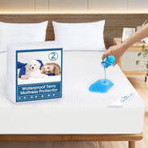 Springspirit waterproof mattress protector keeps spills away on a full-size bed.
