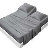 SPRINGSPIRIT Split Top King flat sheet offers soft, breathable comfort.
