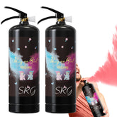 SRG Giant pink gender reveal fire extinguisher 2-pack ready for dramatic burst