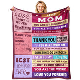 Sruemiul Mothers Day blanket with To My Mom message offers cozy warmth for relaxing moments