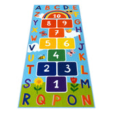 STARUIA Washable Hopscotch Rug Spring Sky front view, engaging color for learning through play
