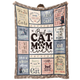 SteadStyle cat mom gift blanket on couch for cozy evenings