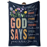 SteadStyle Christian floral throw blanket front view offers cozy warmth for prayer time
