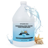 Steam & Go demineralized water bottle pour for fast, mess-free filling.