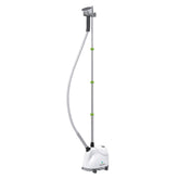 Steamfast SF-407 steaming drapes to relax wrinkles and refresh textiles.