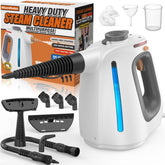 SteamFusion heavy-duty handheld steam cleaner front view for easy cleaning