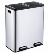 Step N' Sort dual-compartment bin front view for easy recycling and waste separation.