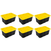 Sterilite 17 Gal Industrial Tote base shows reinforced walls for heavy-duty storage.