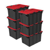Sterilite 12-gallon tote with hinged lid for secure storage and easy access