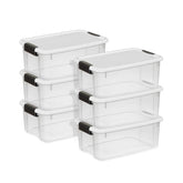 Sterilite 6-pack Ultra Latching Box with clear 18 qt design for quick viewing