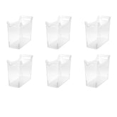 Sterilite Narrow Shelf Bin with handles demonstrates easy lifting and quick access to items.