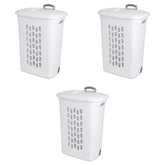 Sterilite Ultra Wheeled Hamper with Flip Top Lid for easy transport of full loads