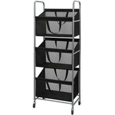 STO STO 3-tier vertical laundry hamper front view shows space-saving silhouette for small spaces.
