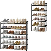 STO STO Expandable Shoe Rack front view shows adjustable length for tight spaces