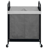 STO STO 100L two-compartment hamper for easy sorting in small spaces.