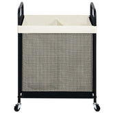 Sto Sto laundry hamper with two compartments for easy sorting of clothes.
