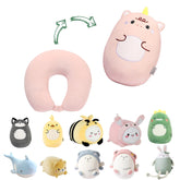 Stocaggio Kids Travel Pillow pink unicorn design for cozy travel naps on planes and cars