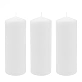 Stonebriar 3-pack tall 3x8-inch pillar candles arranged for centerpiece decor.