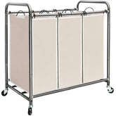 STORAGE MANIAC 3-section laundry sorter with ample capacity for organized laundry.