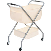 Storage Maniac collapsible laundry cart with wheels offers ample 65L capacity for weekly laundry.
