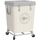 Storage Maniac commercial laundry cart with steel frame for durable hotel laundry transport.