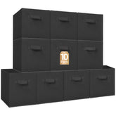 Storage Maniac 11-inch cube bin front view; ideal for quick closet access.