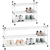 Storage Maniac Expandable Shoe Rack in doorway, space-saving 12-pair capacity