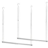 Storage Maniac hanging closet rod fully expanded in a spacious wardrobe