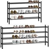 Storage Maniac long expandable shoe rack extended for wider spaces