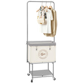 Storage Maniac rolling laundry cart 3-in-1 design offering ample space for sorted laundry around the home.