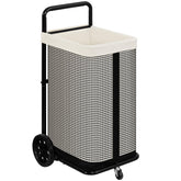 Storage Maniac rolling laundry cart with wheels enables easy room-to-room transport.