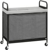 STORAGE MANIAC rolling laundry hamper with wheels for easy room-to-room transport.