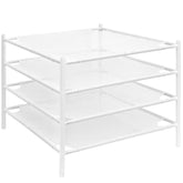 STORAGE MANIAC sweater drying rack assembled view shows sturdy stability for delicate garments.