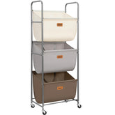 Storage Maniac 120L vertical hamper front view for organized sorting.