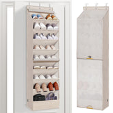 Storage Maniac door organizer with curtain dustproof design, keeping shoes protected and accessible
