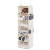 StorageWorks 6-Shelf Hanging Closet Organizer top view shows easy access to garments