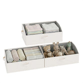 StorageWorks closet baskets trapezoid open-front design for quick visibility.