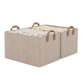 StorageWorks fabric bin with upright structure for sturdy storage.