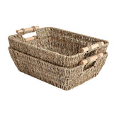 StorageWorks hand-woven large storage basket front view ideal for living room organization