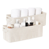 StorageWorks Narrow Storage Bins with easy-grip handles for quick access.