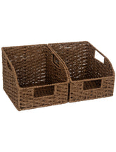 StorageWorks wicker basket with round paper rope, ideal for pantry organization.