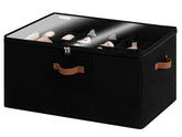 StorageWorks Shoe Organizer showing 24-pair closet capacity for organized footwear