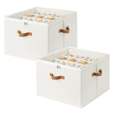 StorageWorks two-pack folded shoe organizer showing compact, foldable design for small spaces