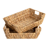 StorageWorks Water Hyacinth Basket 2-pack front view for pantry organization.