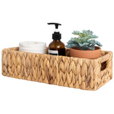 StorageWorks Water Hyacinth Basket for toilet paper keeps rolls organized and accessible