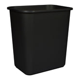 Storex medium waste basket front view, compact under-desk size for home or office use.