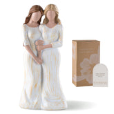 Storieme sister figurine in creamy white dress, a heartfelt keepsake for birthdays or holidays.