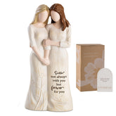 Storieme soul sister figurine, elegant display symbolizing enduring sisterhood at home.