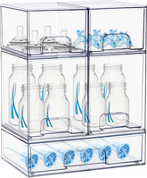 Stowgo baby bottle organizer with stackable drawers for a tidy nursery.